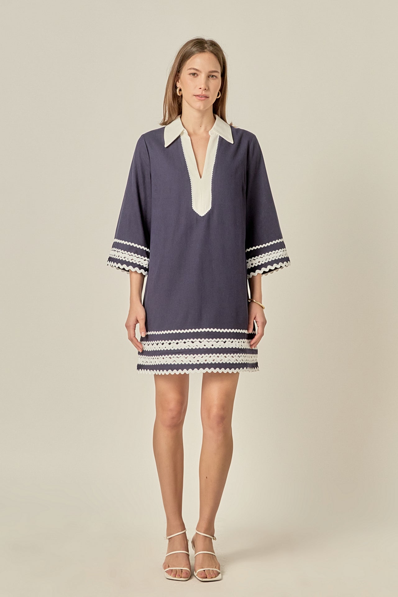 Ric Rac Tunic Mini Dress – English Factory