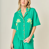 Colette Tropical Embroidered Shorts