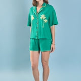 Colette Tropical Embroidered Shorts