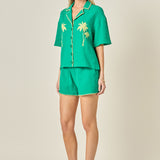 Colette Tropical Embroidered Shorts