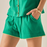 The Colette Tropical Embroidered Shorts