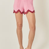 Scallop Wave Knit Shorts