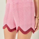 Scallop Wave Knit Shorts