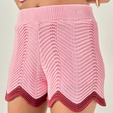 Scallop Wave Knit Shorts