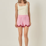 Scallop Wave Knit Shorts