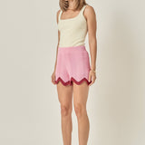 Scallop Wave Knit Shorts