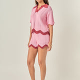 Scallop Wave Knit Shorts