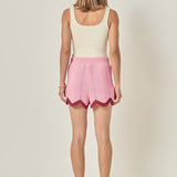 Scallop Wave Knit Shorts