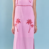 Aria Tropical Embroidered Midi Dress