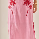 The Aria Tropical Embroidered Midi Dress