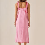 The Aria Tropical Embroidered Midi Dress