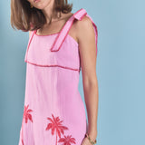 Aria Tropical Embroidered Midi Dress