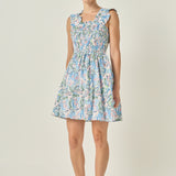Print Ruffle Midi Dress