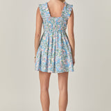 Print Ruffle Midi Dress