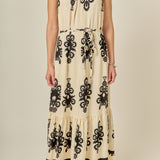 Printed Halter Midi Dress