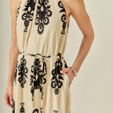 Printed Halter Midi Dress