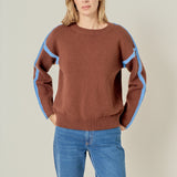 Stitch Detailed Crew Neck Knit