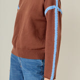 Stitch Detailed Crew Neck Knit