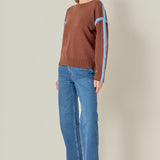 Stitch Detailed Crew Neck Knit