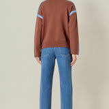 Stitch Detailed Crew Neck Knit