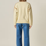 Stitch Detailed Crew Neck Knit