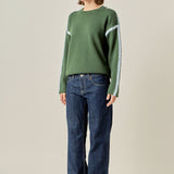 Stitch Detailed Crew Neck Knit