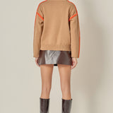 Stitch Detailed Crew Neck Knit