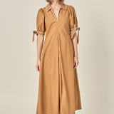 Stitch Detailed Midi Dress