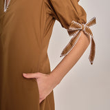 Stitch Detailed Midi Dress