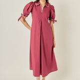 Stitch Detailed Midi Dress