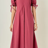 Stitch Detailed Midi Dress