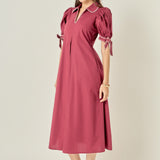 Stitch Detailed Midi Dress