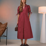 Stitch Detailed Midi Dress