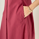 Stitch Detailed Midi Dress