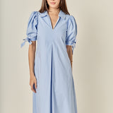 Stitch Detailed Midi Dress