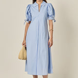 Stitch Detailed Midi Dress