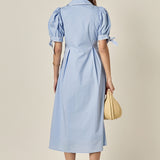 Stitch Detailed Midi Dress