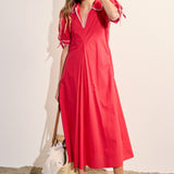 Stitch Detailed Midi Dress