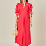 Stitch Detailed Midi Dress