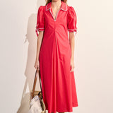 Stitch Detailed Midi Dress