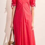 Stitch Detailed Midi Dress