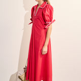 Stitch Detailed Midi Dress