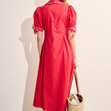 Stitch Detailed Midi Dress