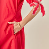 Stitch Detailed Midi Dress