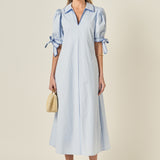 Stitch Detailed Midi Dress