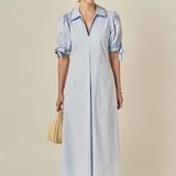 Stitch Detailed Midi Dress