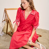 Stitch Detailed Midi Dress