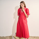 Stitch Detailed Midi Dress