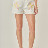 The Lila Tropical Embroidered Shorts