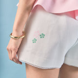 Lila Tropical Embroidered Shorts